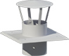 MK KOLEKT chimney system stainless steel top plate, which is used as chimney ending